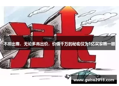 不愿出售，无论多高出价，价值千万的秘密仅为1亿买家瞧一眼